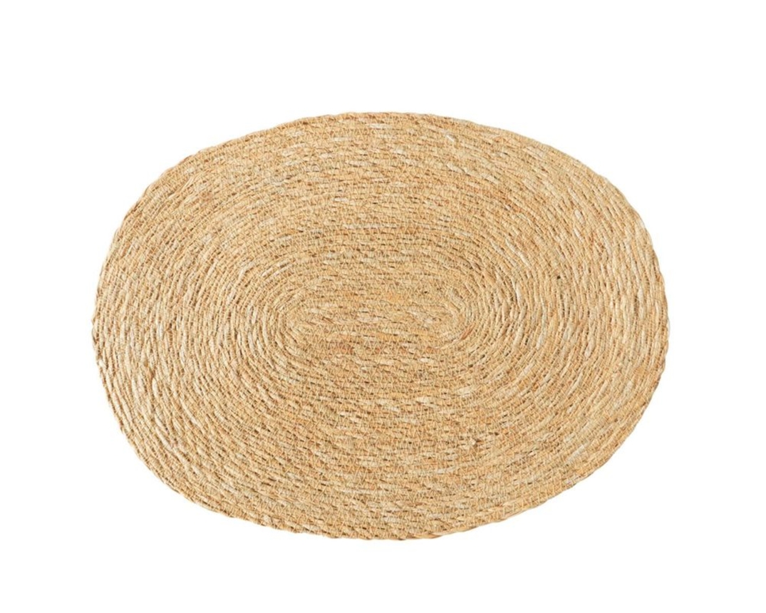 Tischset "Alfonsa" rund, Seegras, natur - natur - 1