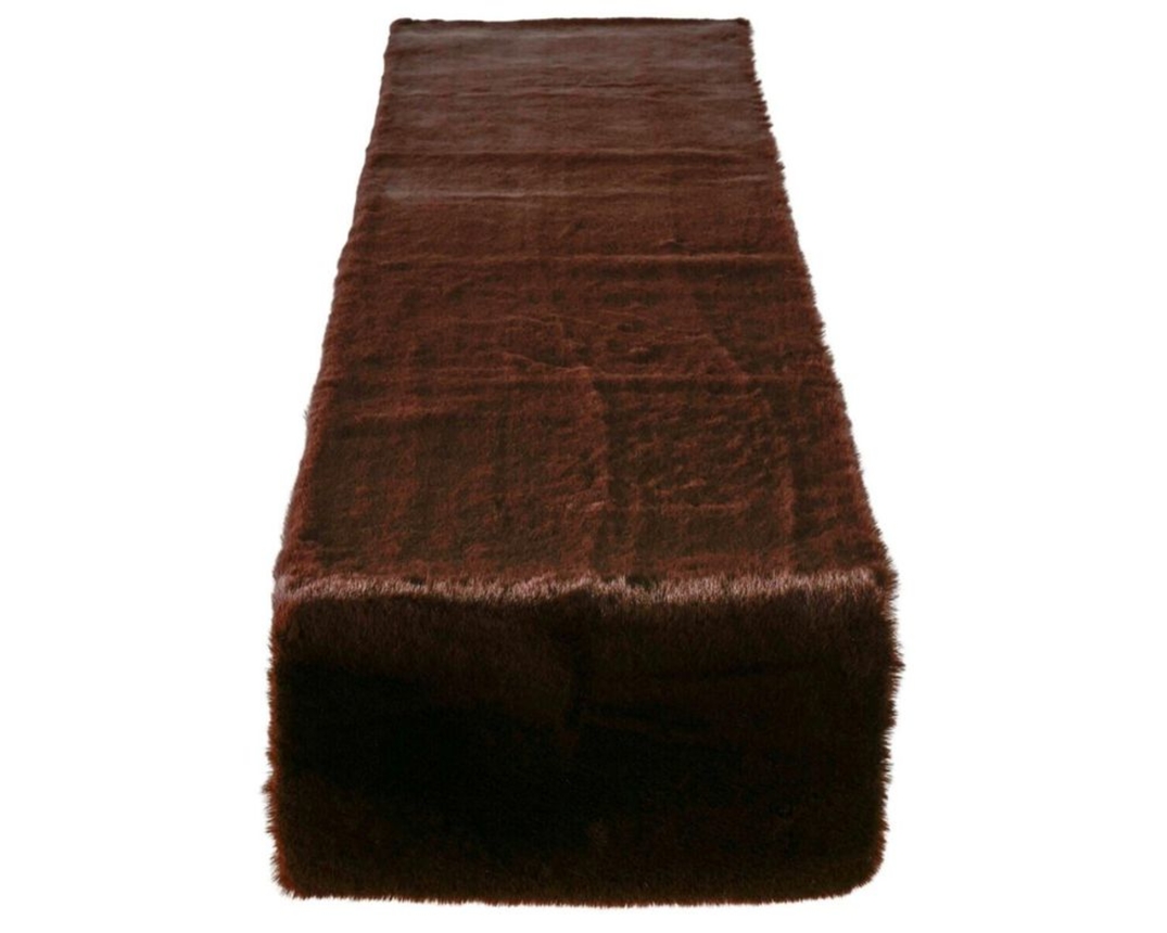 Tischläufer, 100% Polyester, braun, ca. 33x140 cm - braun - 1