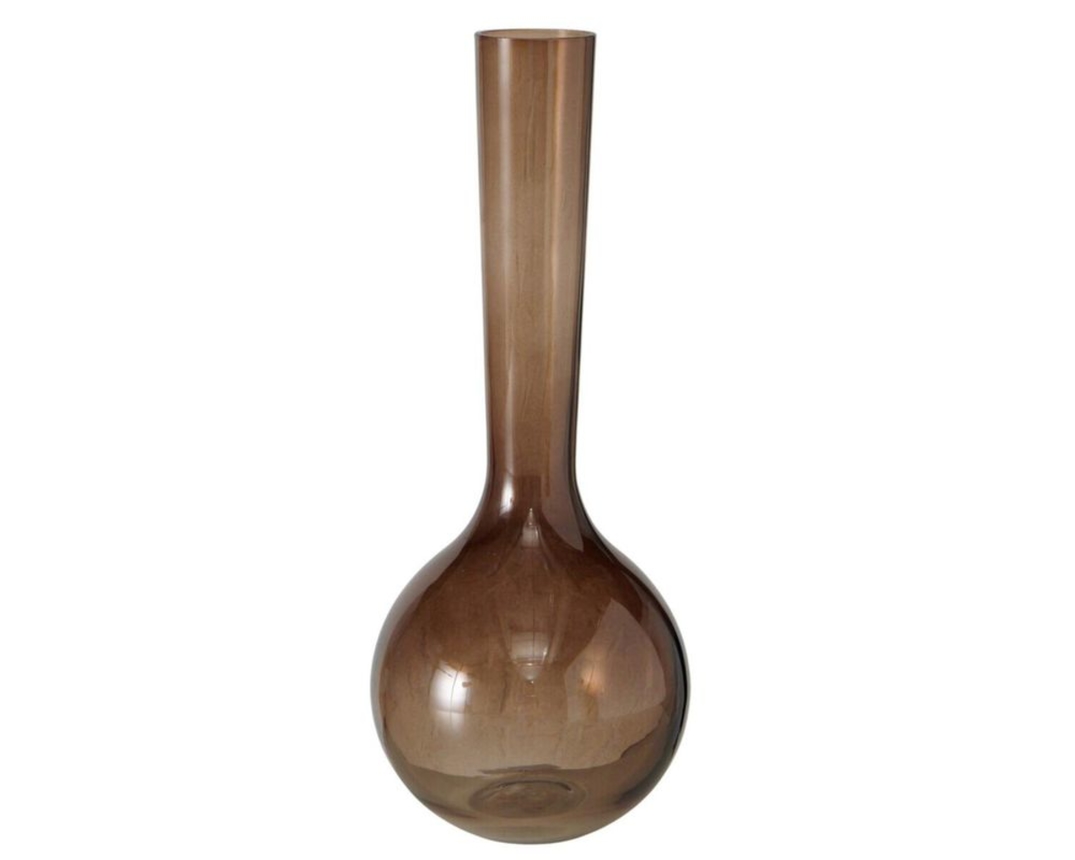 Vase "Tubina", ca. 26 cm, Glas - Braun - 1