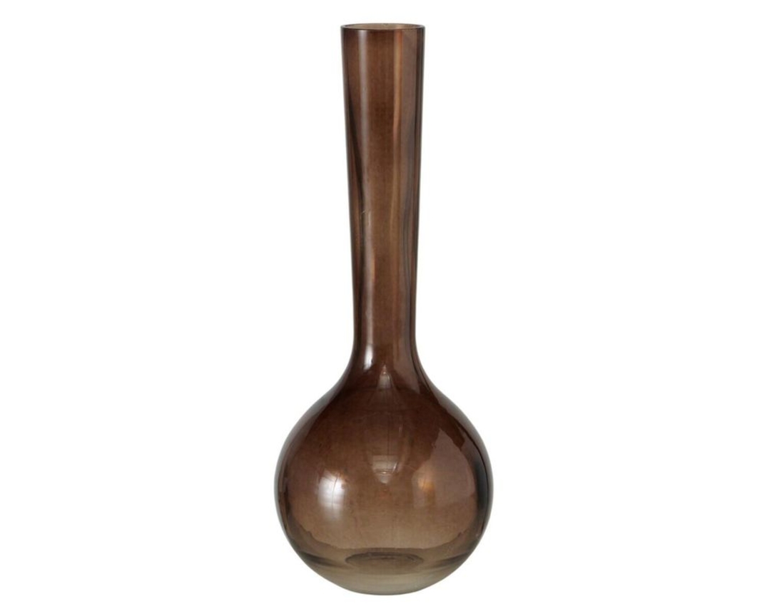 Vase "Tubina", Glas, ca. 35 cm - Braun - 1