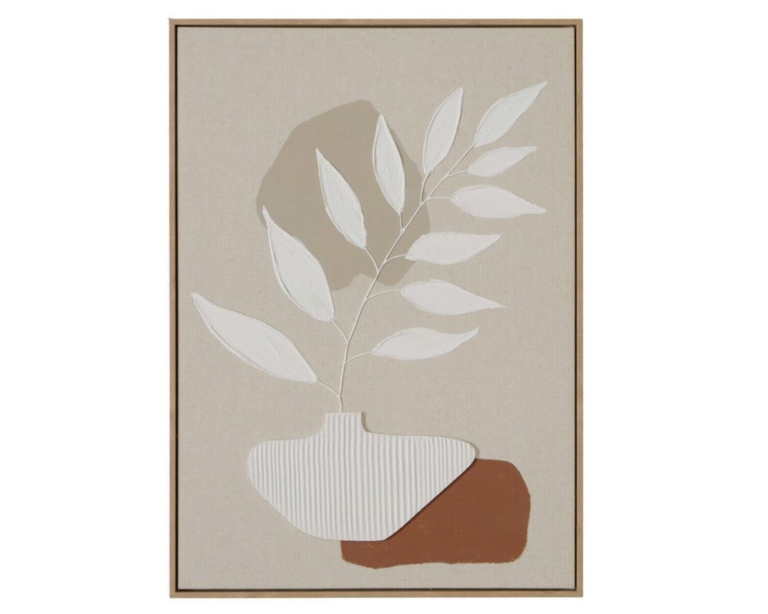 Wandbild "Sahira", ca. 50x70 cm - Beige/Weiß/Braun/Rot - 1
