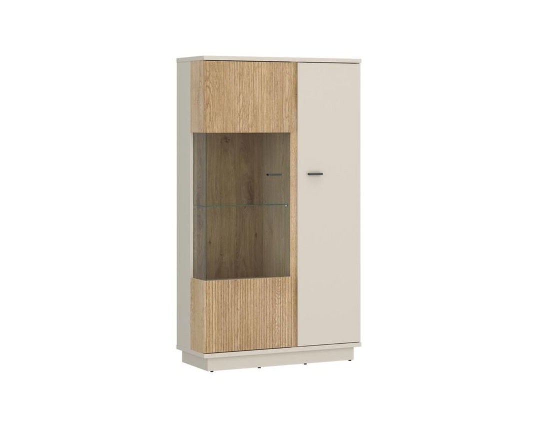 Vitrine "Witten", Kaschmir/Cremona Eiche Nachbildung - Kaschmir/Cremona Eiche - 1