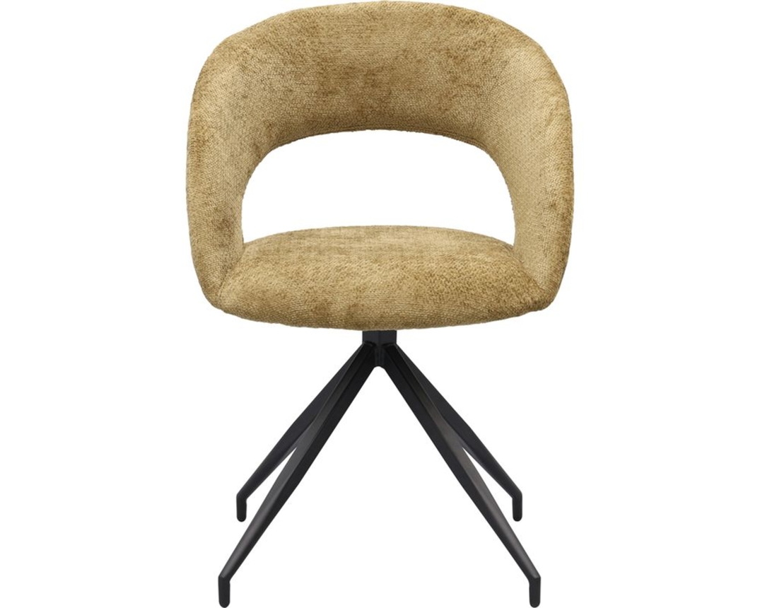 Trendhopper Stuhl "Yuna", drehbar, gelb - Curry - 1