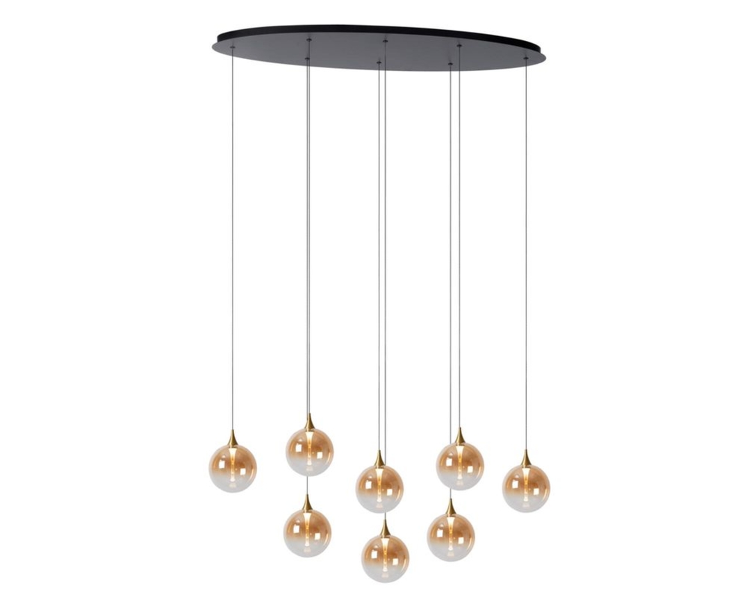 LED-Pendelleuchte "Gisela", 8-flammig - Amber - 2