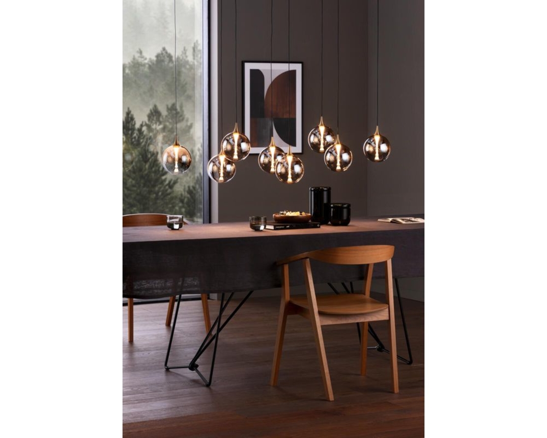 LED-Pendelleuchte "Gisela", 8-flammig - Amber - 3