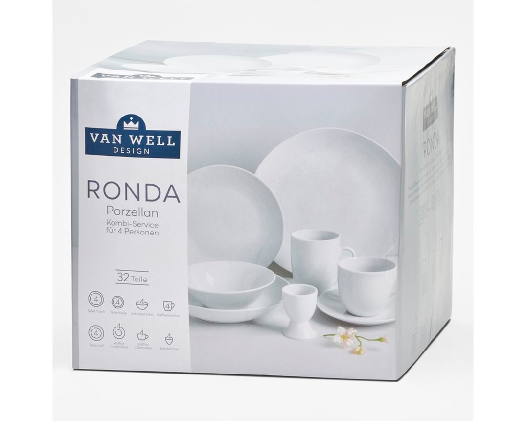 Kombiservice "Ronda", 32-teilig - Weiß - 1