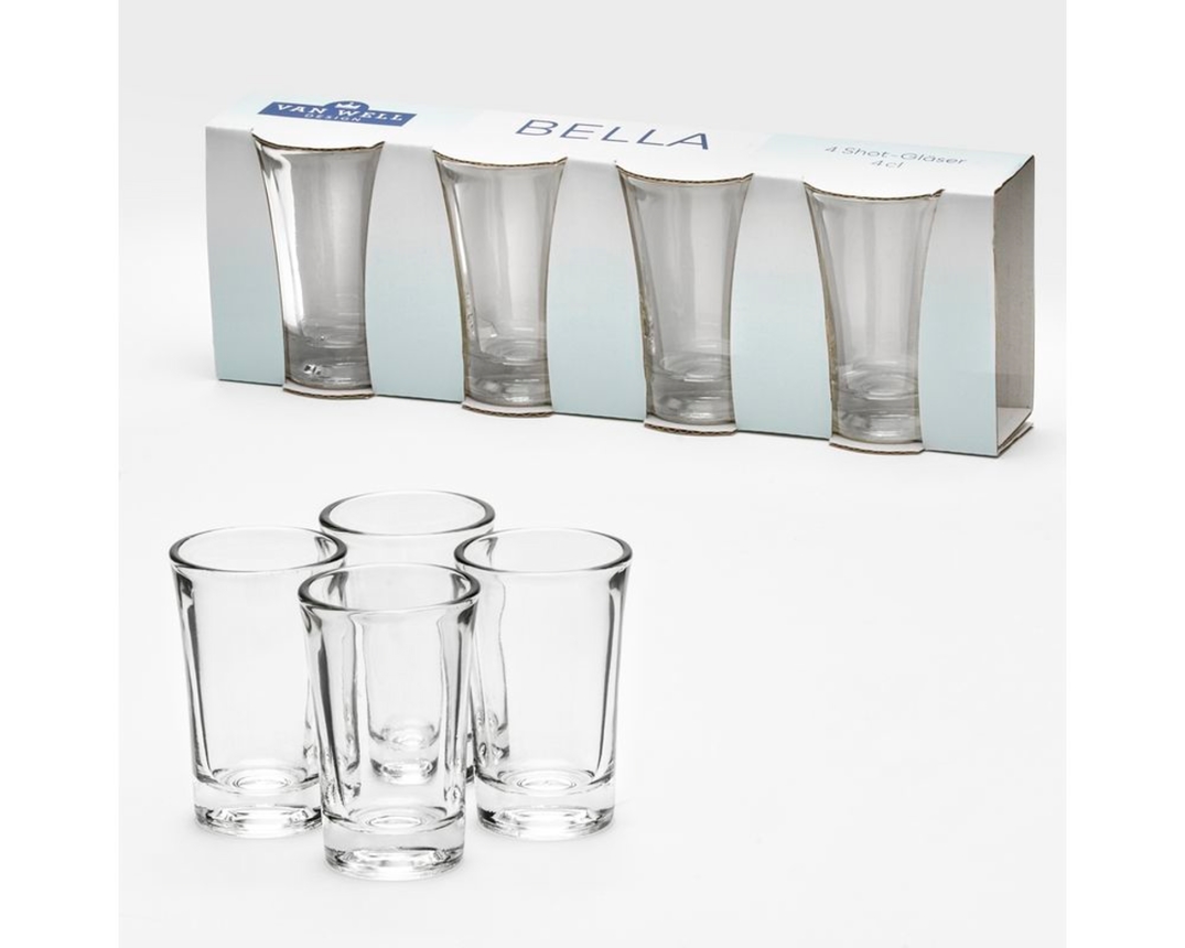 4er-Pack Shotgläser "Bella" - Durchsichtig - 1