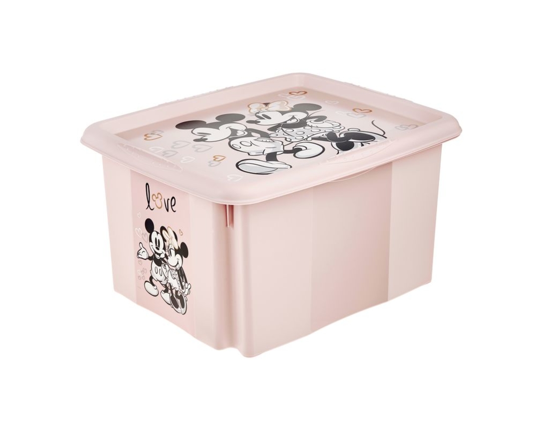 Box Karolina mit Maus-Motiv, ca. 24 Liter, rosa - Rosa - 1