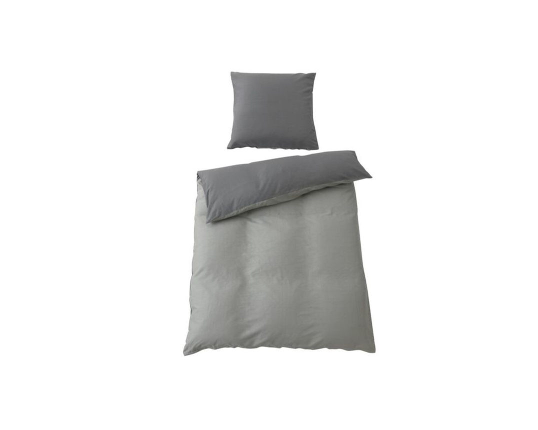 Interliving Bettwäsche 9128, grau, Satin, ca. 135x200 cm - Grau - 2