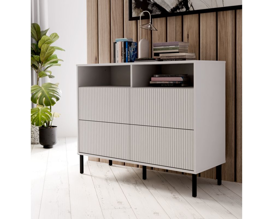 Kommode "Florenz" mit 2 Türen und 2 Fächern - Secret Grey - 1