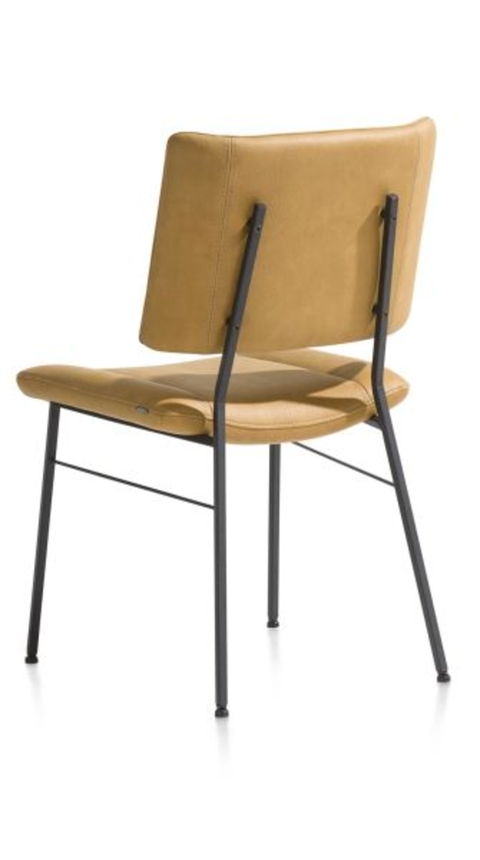 XOOON Tatum, Stuhl - Füße schwarz - Stoff Pala - Braun, Orange, Gelb - 3