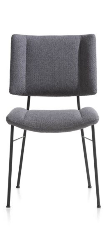 XOOON Tatum, Stuhl - Füße schwarz - Stoff Ponti - Schwarz/ Anthrazit, Grau - 1