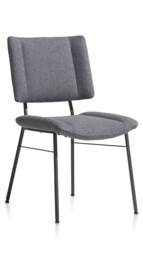 XOOON Tatum, Stuhl - Füße schwarz - Stoff Ponti - Schwarz/ Anthrazit, Grau - 2