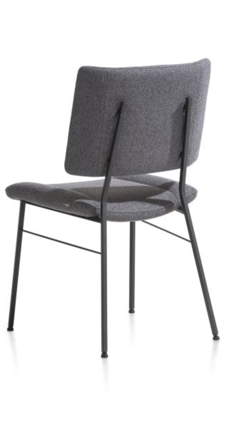 XOOON Tatum, Stuhl - Füße schwarz - Stoff Ponti - Schwarz/ Anthrazit, Grau - 3