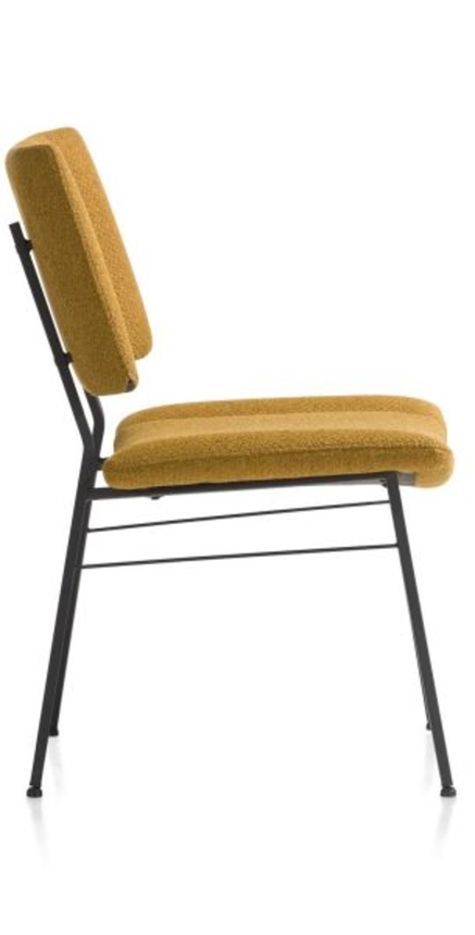 XOOON Tatum, Stuhl - Füße schwarz - Stoff Ponti - Orange, Gelb - 4