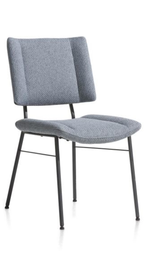 XOOON Tatum, Stuhl - Füße schwarz - Stoff Ponti - Blau - 2