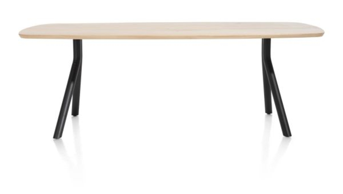 XOOON Arvada, Tisch 190 x 100 cm. - ovale - Fusse an der seite - Beige, Braun - 6