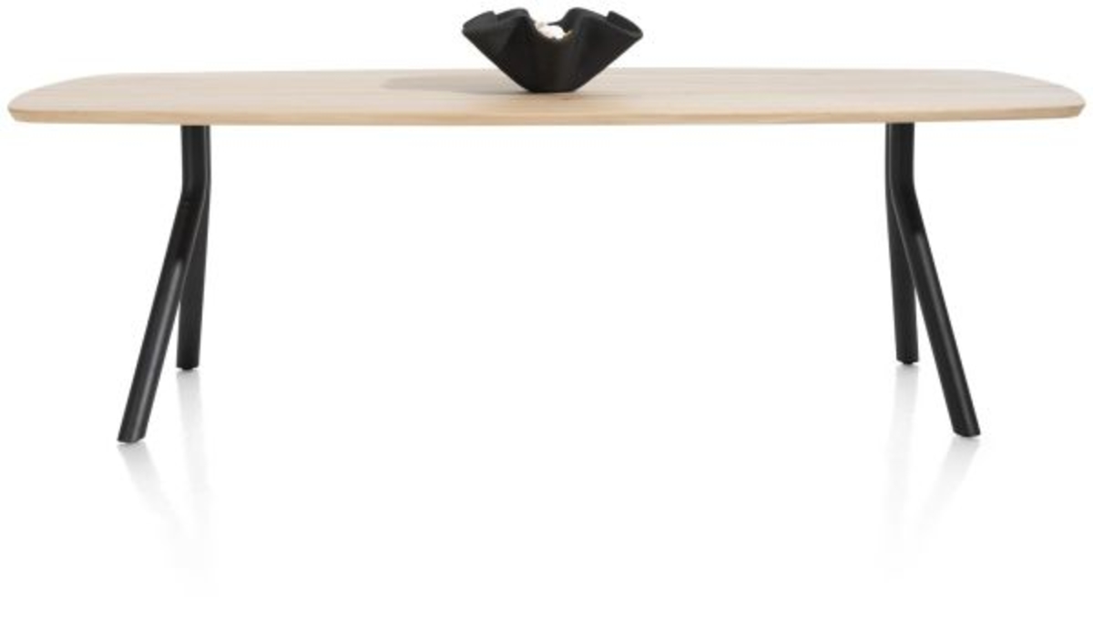 XOOON Arvada, Tisch 250 x 110 cm. - ovale - Fusse an der seite - Beige, Braun - 6