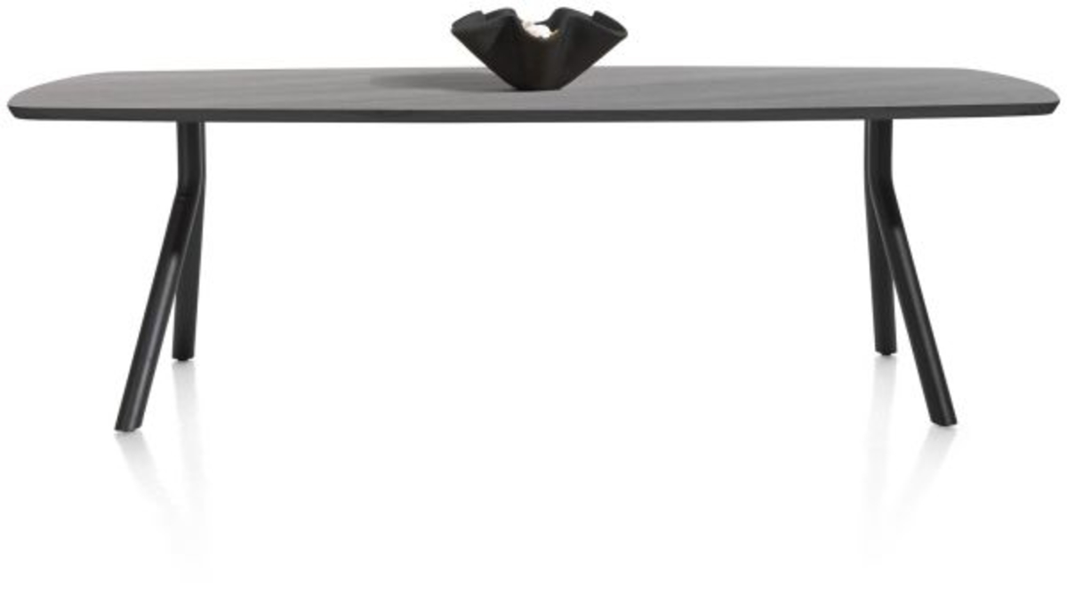 XOOON Arvada, Tisch 250 x 110 cm. - ovale - Fusse an der seite - Schwarz - 1