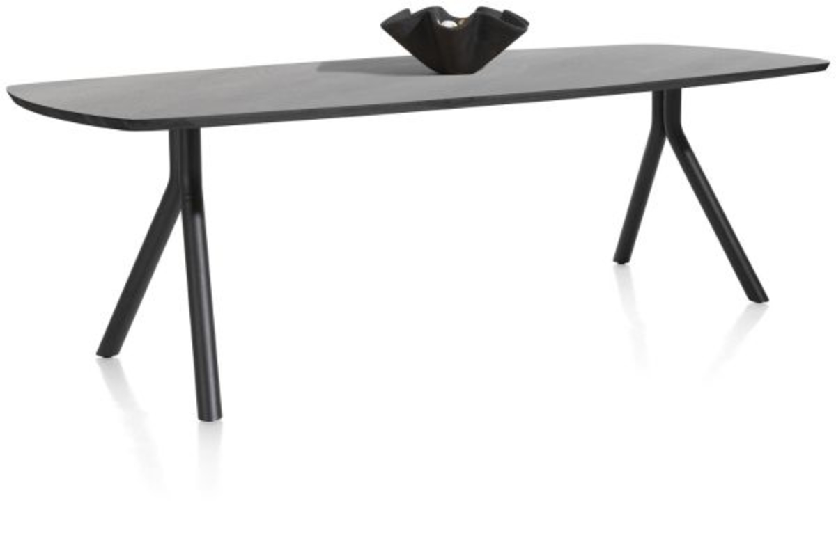 XOOON Arvada, Tisch 250 x 110 cm. - ovale - Fusse an der seite - Schwarz - 2