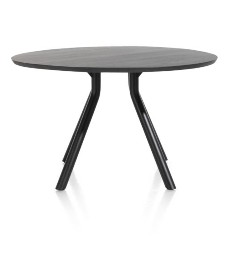 XOOON Arvada, Tisch 125 cm. - rund - zentralem Fuß kurz - Schwarz - 1