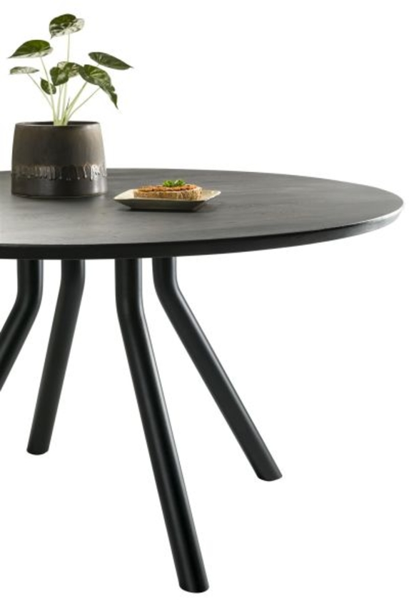 XOOON Arvada, Tisch 140 cm. - rund - zentralem Fuß kurz - Schwarz - 6