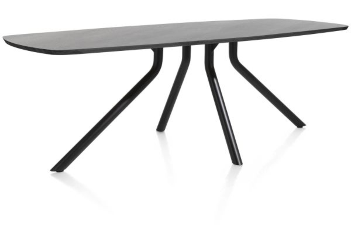 XOOON Arvada, Tisch 250 x 110 cm. - ovale - zentralem Fuß lang - Schwarz - 2