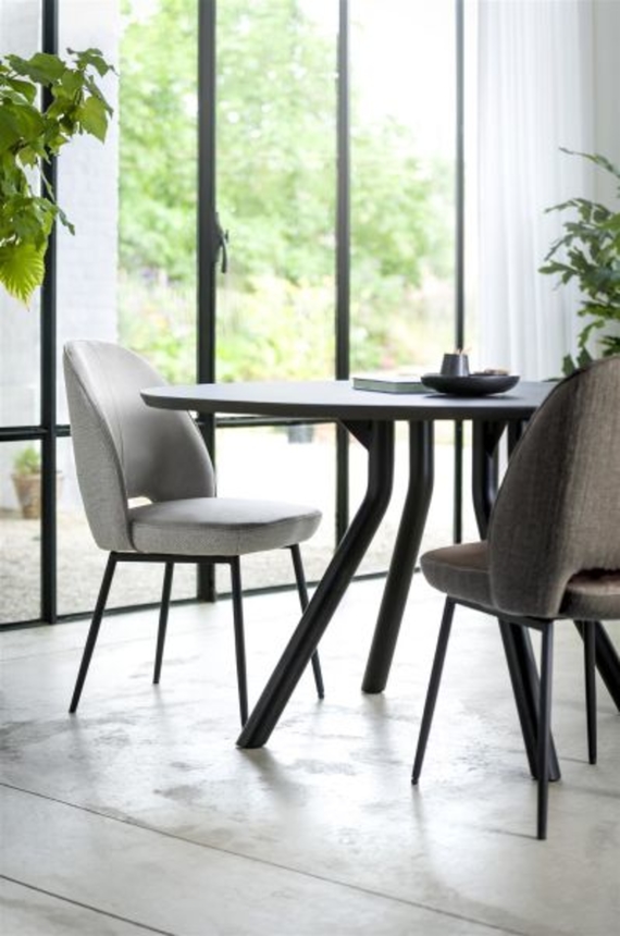 XOOON Arvada, Tisch 220 x 110 cm. - Ellipse - zentralem Fuß lang - Beige, Braun - 11