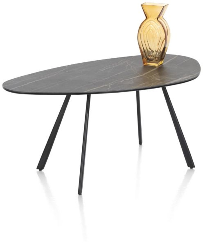 XOOON Montello, Couchtisch 94 x 49 cm. - hoehe 42 cm. - Keramikplatte - Schwarz - 2