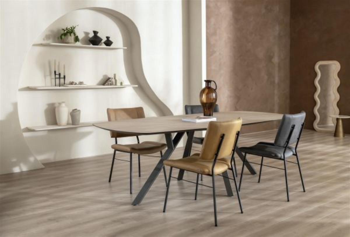 XOOON Tatum, Tresenstuhl - drehbar - Fuesse schwarz - Stoff Pala - Schwarz/ Anthrazit - 5