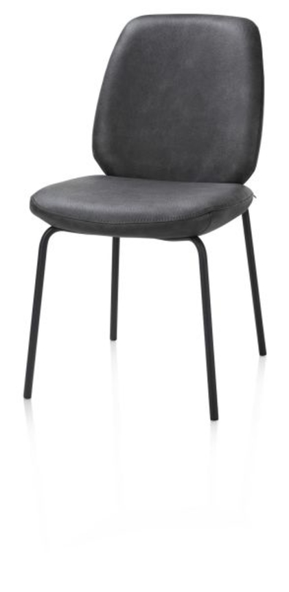 XOOON Fae, Stuhl - 4 Fußen - rough off black - Stoff Pala - Schwarz/ Anthrazit - 2