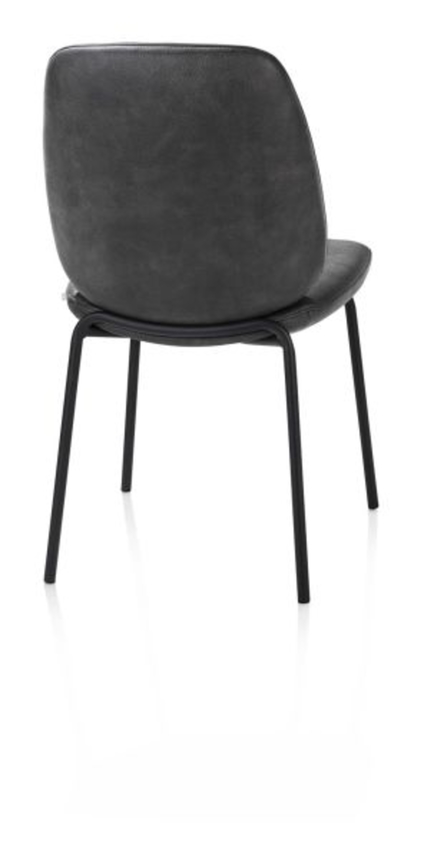 XOOON Fae, Stuhl - 4 Fußen - rough off black - Stoff Pala - Schwarz/ Anthrazit - 3