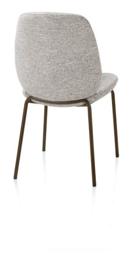 XOOON Fae, Stuhl - 4 Fußen - steelbrown - Stoff Bellini - Kiesel - 3