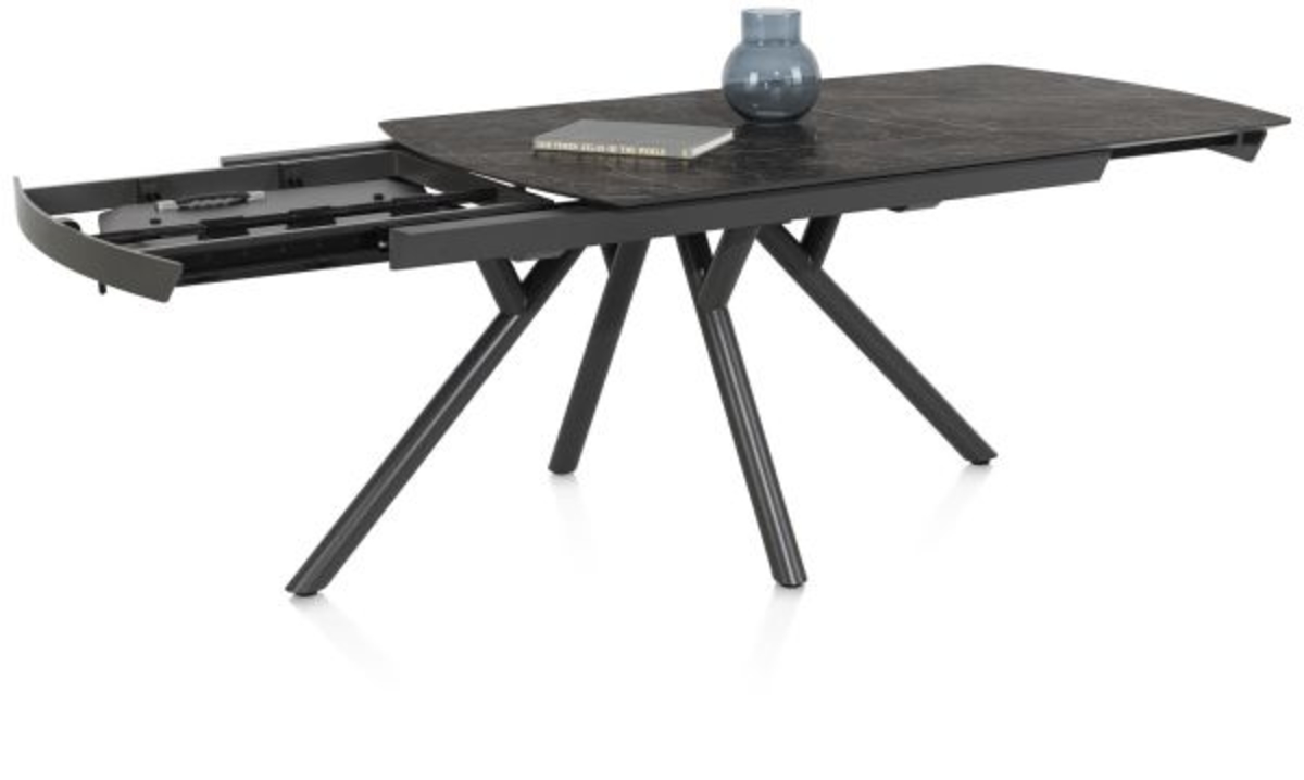 XOOON Novello, Ausziehtisch 200 (+ 78) x 100 cm - Primo Laminato marble - Schwarz - 5