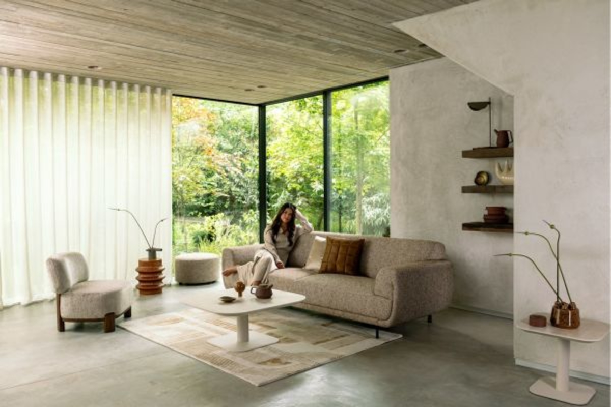 XOOON Brianto, Couchtisch 50 x 50 cm - Keramik Platte - Beige - 11