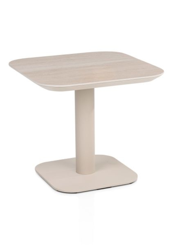 XOOON Brianto, Couchtisch 50 x 50 cm - Keramik Platte - Beige - 6