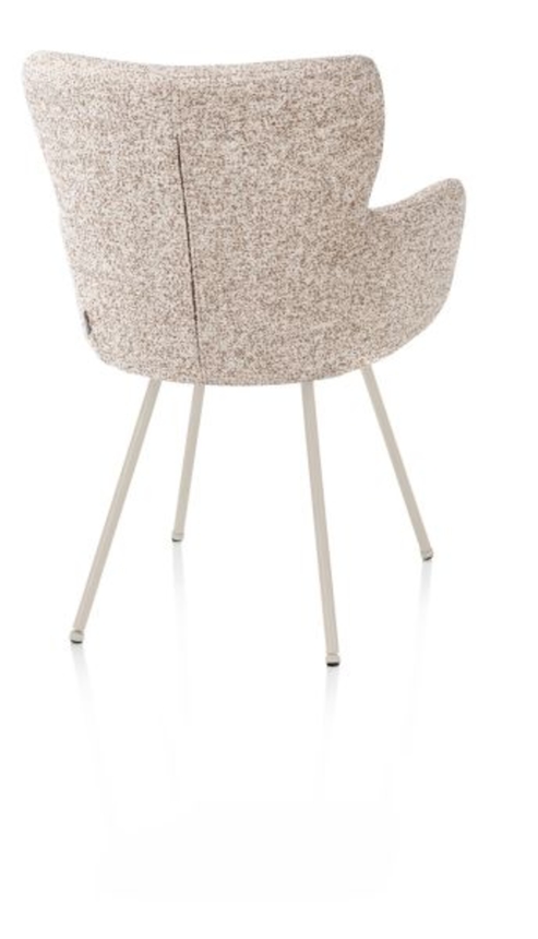 XOOON Sage, Armlehnstuhl 4 Fußen creme - Stoff Luton - Kupfer - 3