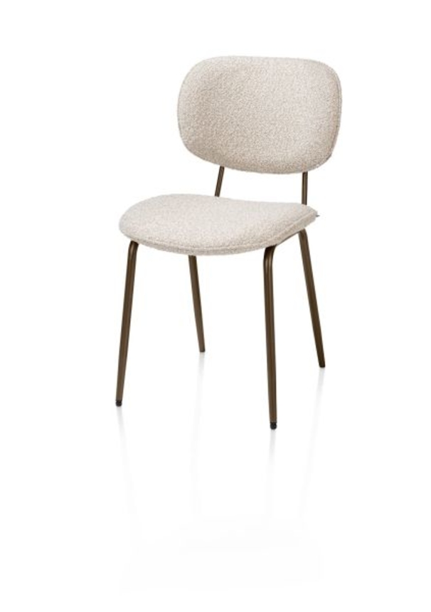 XOOON Lexi, Stuhl - steelbrown - Stoff Cloudy - Beige - 2