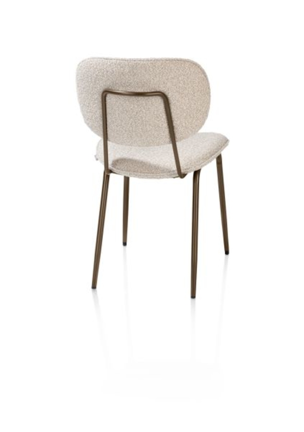 XOOON Lexi, Stuhl - steelbrown - Stoff Cloudy - Beige - 3