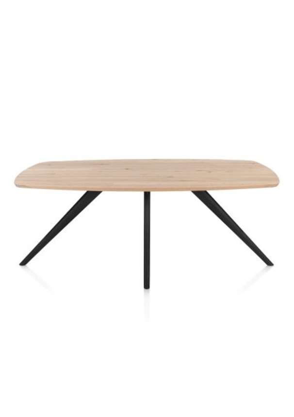 XOOON Arvada, Esstisch 190 x 100 cm, oval, 4 Beine - Beige, Weiß, Gelb - 1