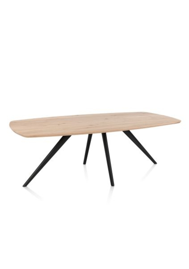 XOOON Arvada, Esstisch 220 x 110 cm, oval, 4 Beine - Beige, Weiß, Gelb - 3