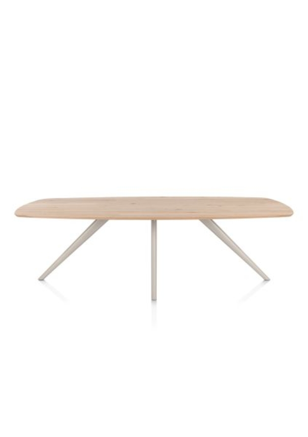 XOOON Arvada, Esstisch 250 x 110 cm, oval, 4 Beine - Beige, Weiß, Gelb - 1