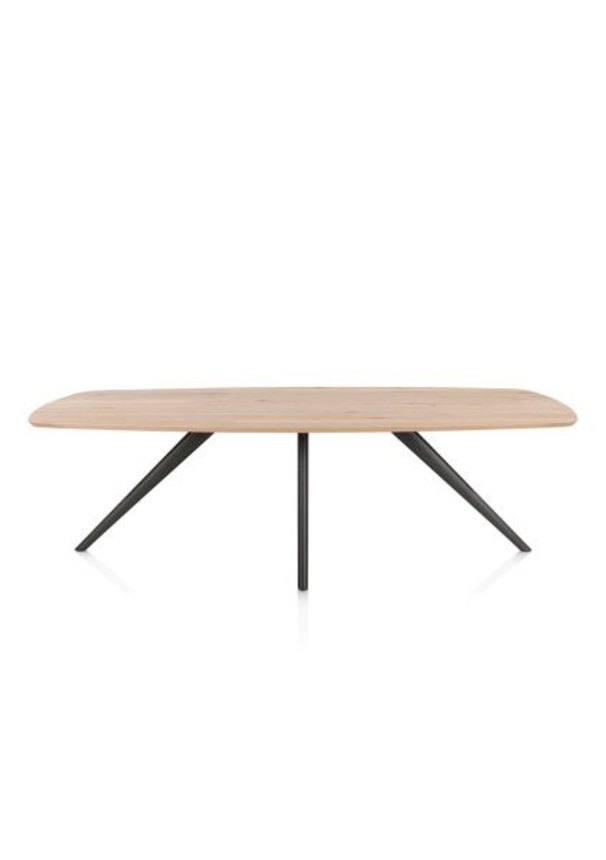 XOOON Arvada, Esstisch 250 x 110 cm, oval, 4 Beine - Beige, Weiß, Gelb - 1