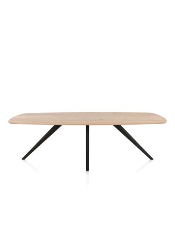 XOOON Arvada, Esstisch 250 x 110 cm, oval, 4 Beine - Beige, Weiß, Gelb - 1