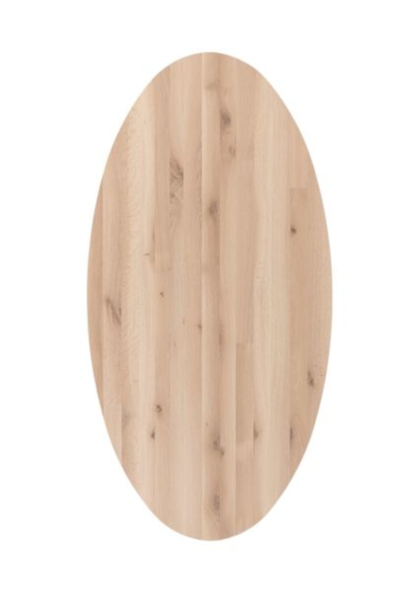 XOOON Arvada, Esstisch 220 x 110 cm, Ellipse, 4 Beine - Beige, Weiß, Gelb - 2