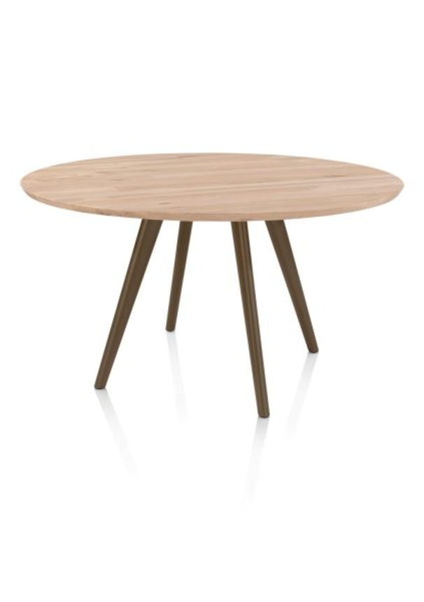XOOON Arvada, Esstisch 140 cm, rund, 4 Beine - Beige, Weiß, Gelb - 3