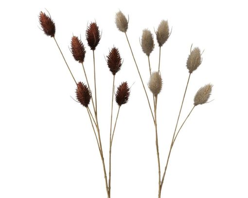 Dekozweige „Samtgras“, ca. 60-72 cm. - rotbraun, breige - 1