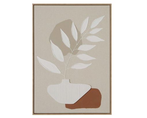 Wandbild "Sahira", ca. 50x70 cm - Beige/Weiß/Braun/Rot - 1