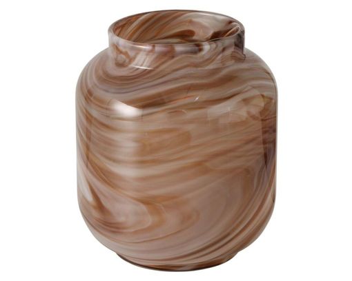 Vase "Marblo", Glas, ca. 17,5 cm hoch - Braun - 1