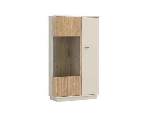Vitrine "Witten", Kaschmir/Cremona Eiche Nachbildung - Kaschmir/Cremona Eiche - 1